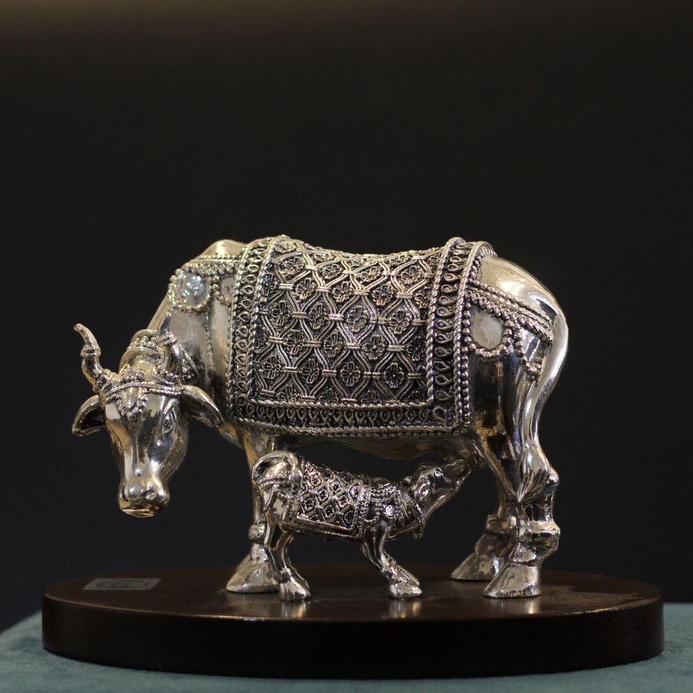 Cow Clad With Silver W/box - 6