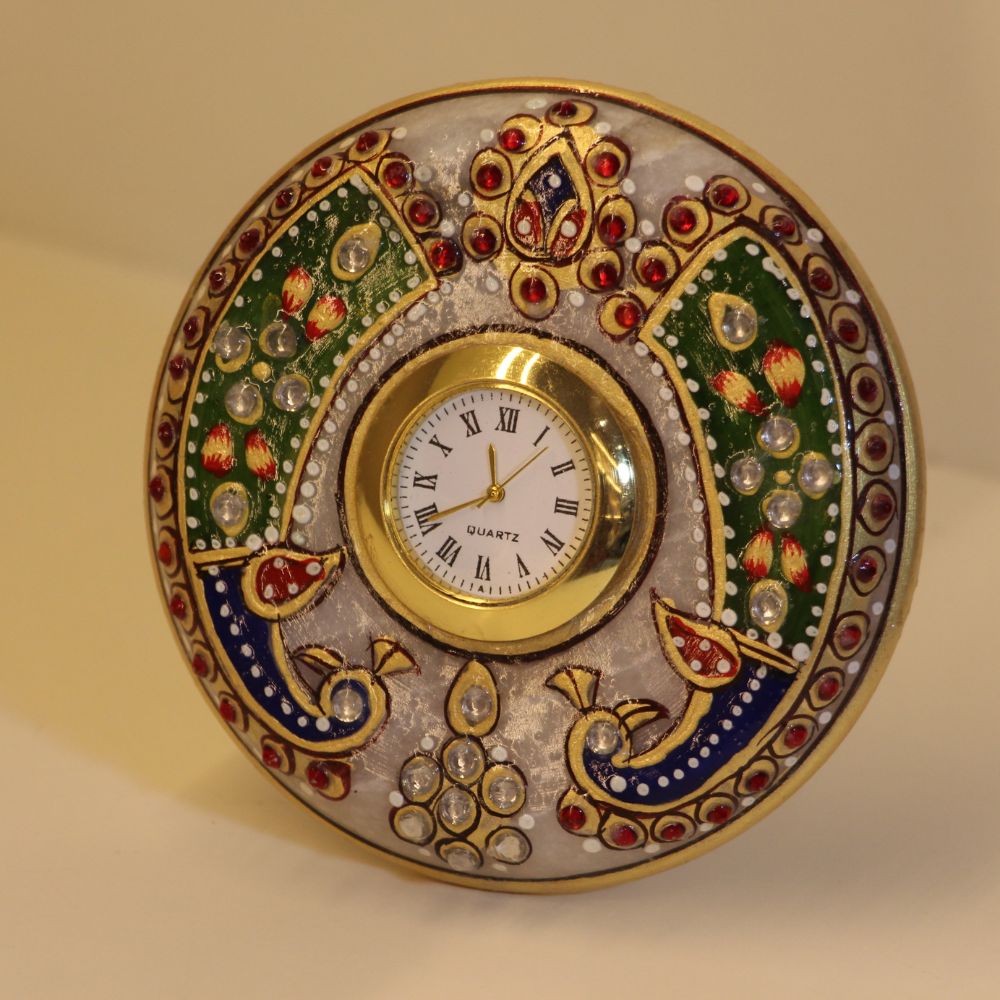 Marble Round Clock