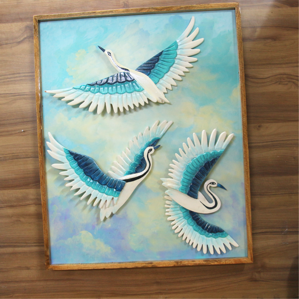 3 Duck In Frame With Wood -1713 - 4