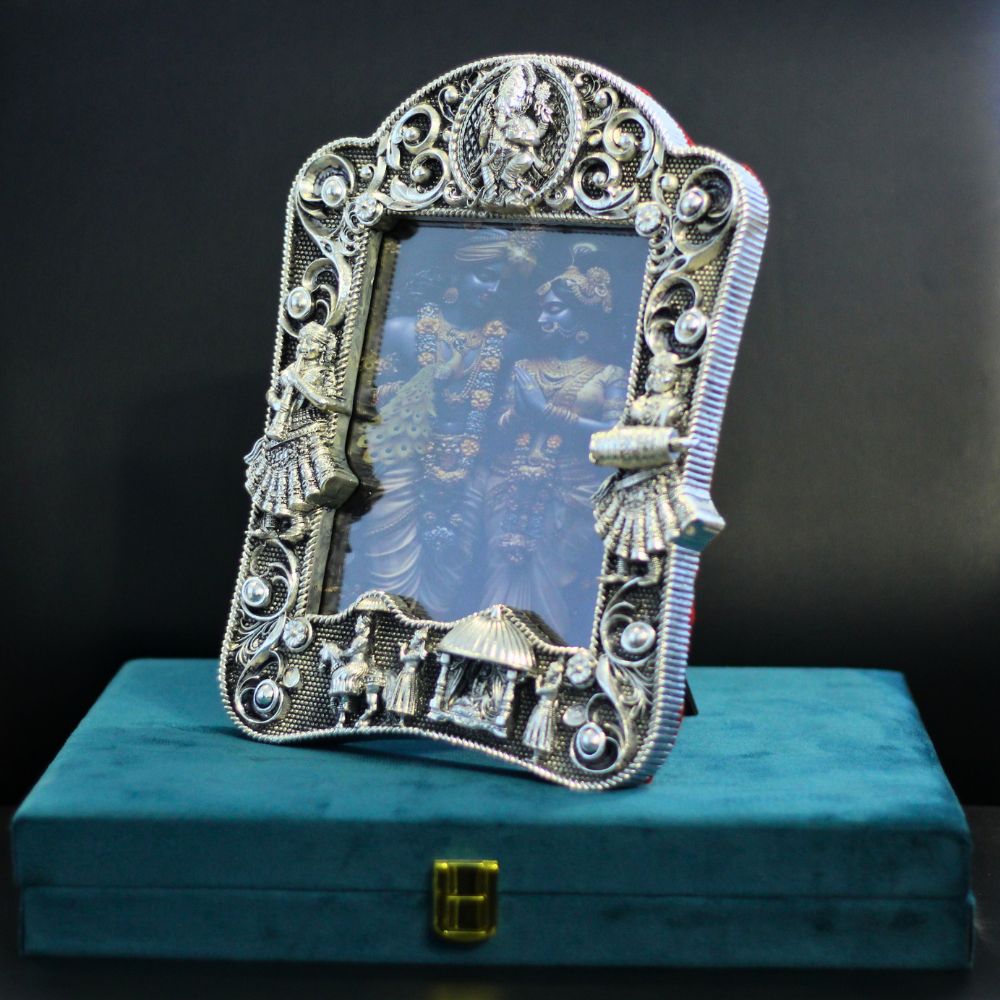 Photo Frame Baraat Silver W/Box - 4