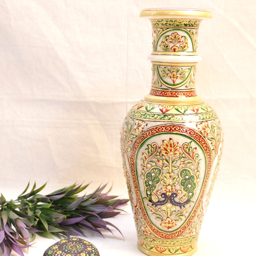 MARBLE 12 INCH POT