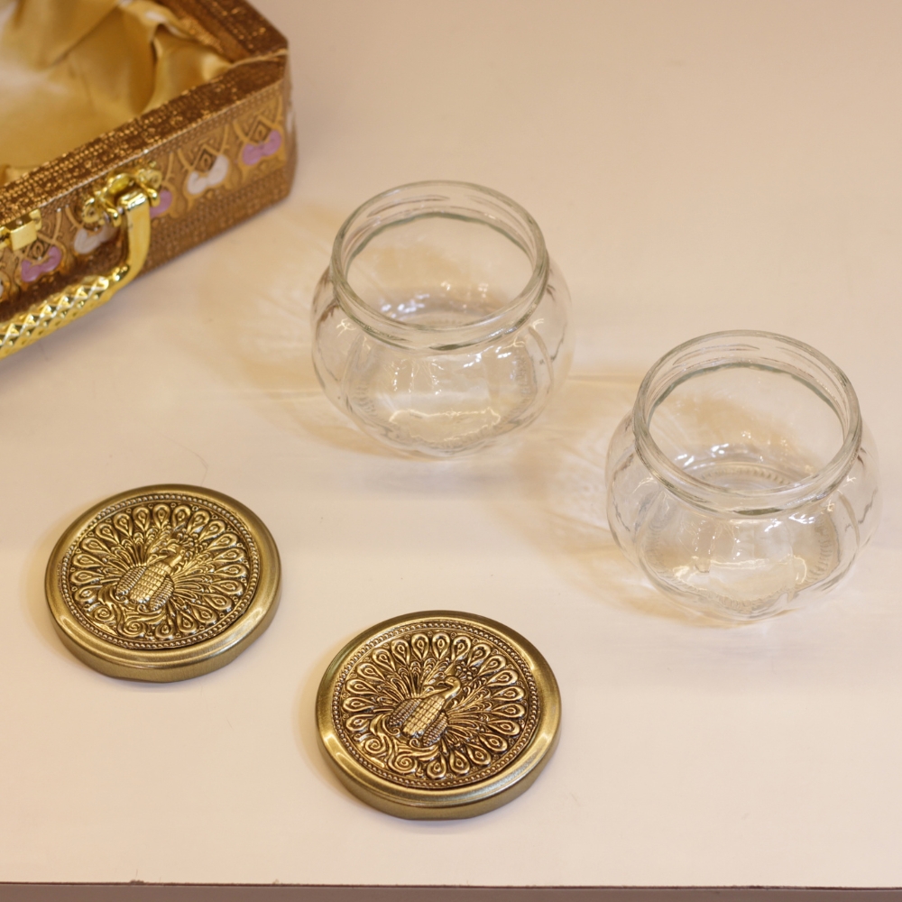 2 Jar Dryfruit Box Copper set - 5