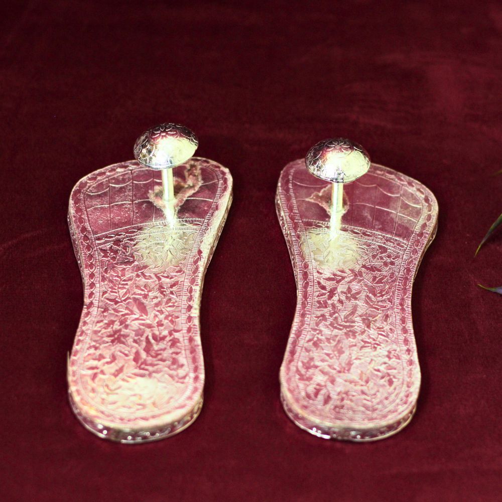 German Silver Charan Paduka - 5
