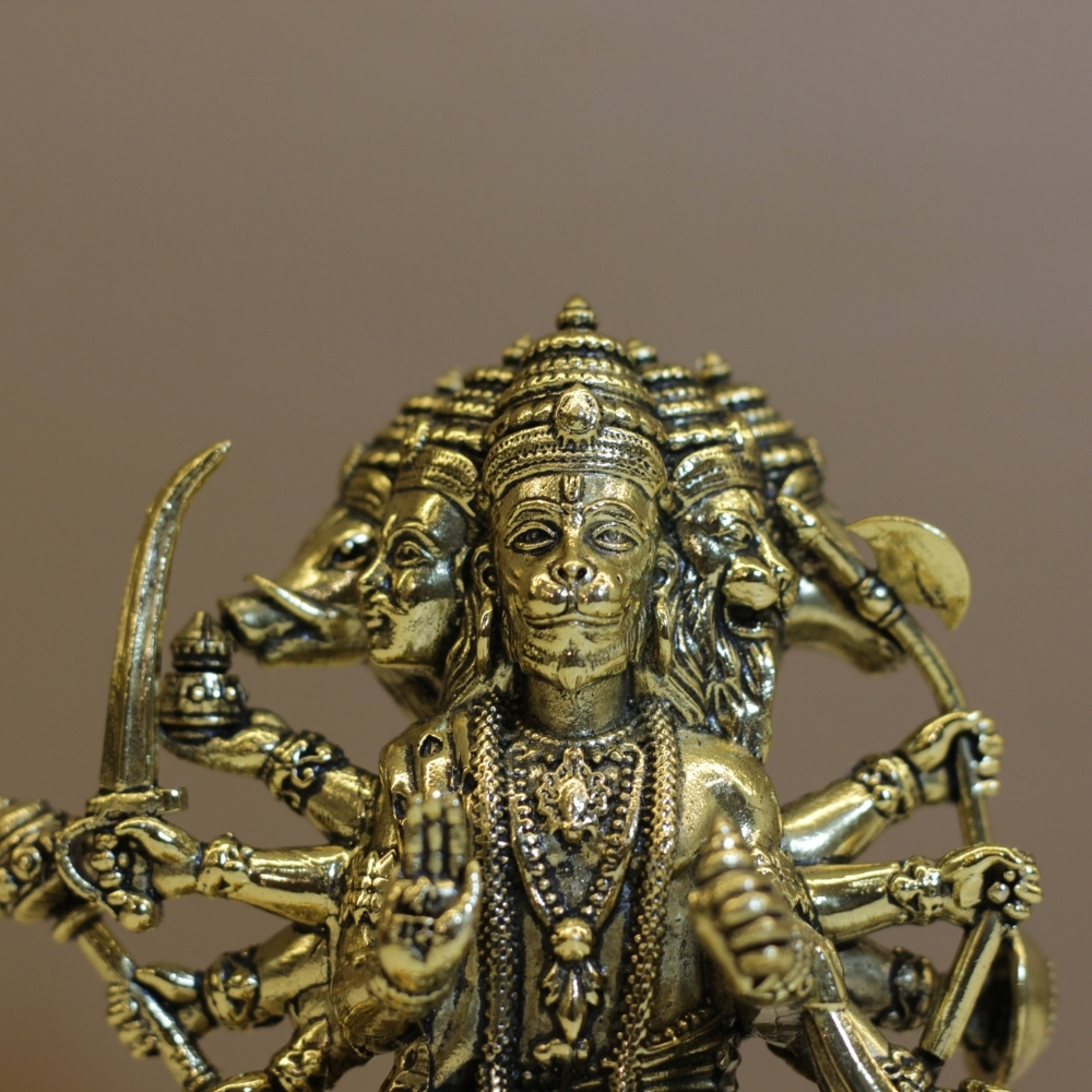 Brass Panchmukhi Hanuman Ji - 3