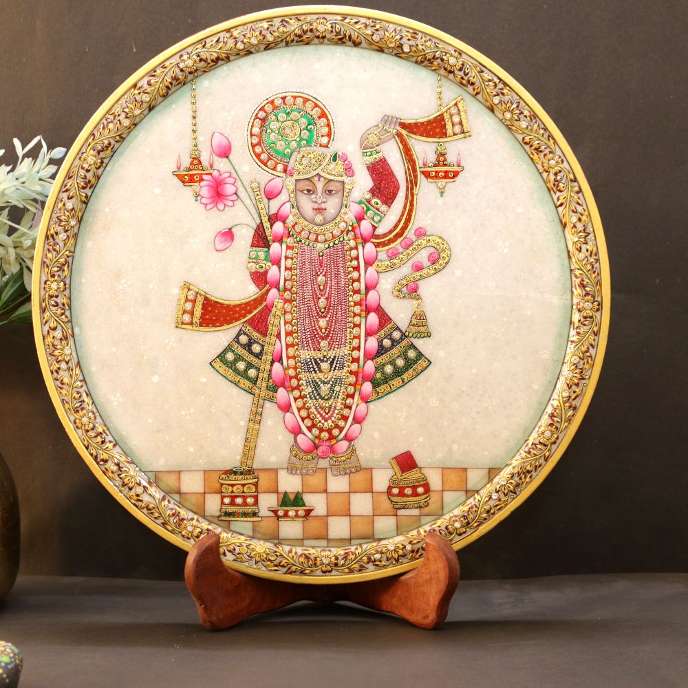 MARBLE PLATE GOLD BORDERE