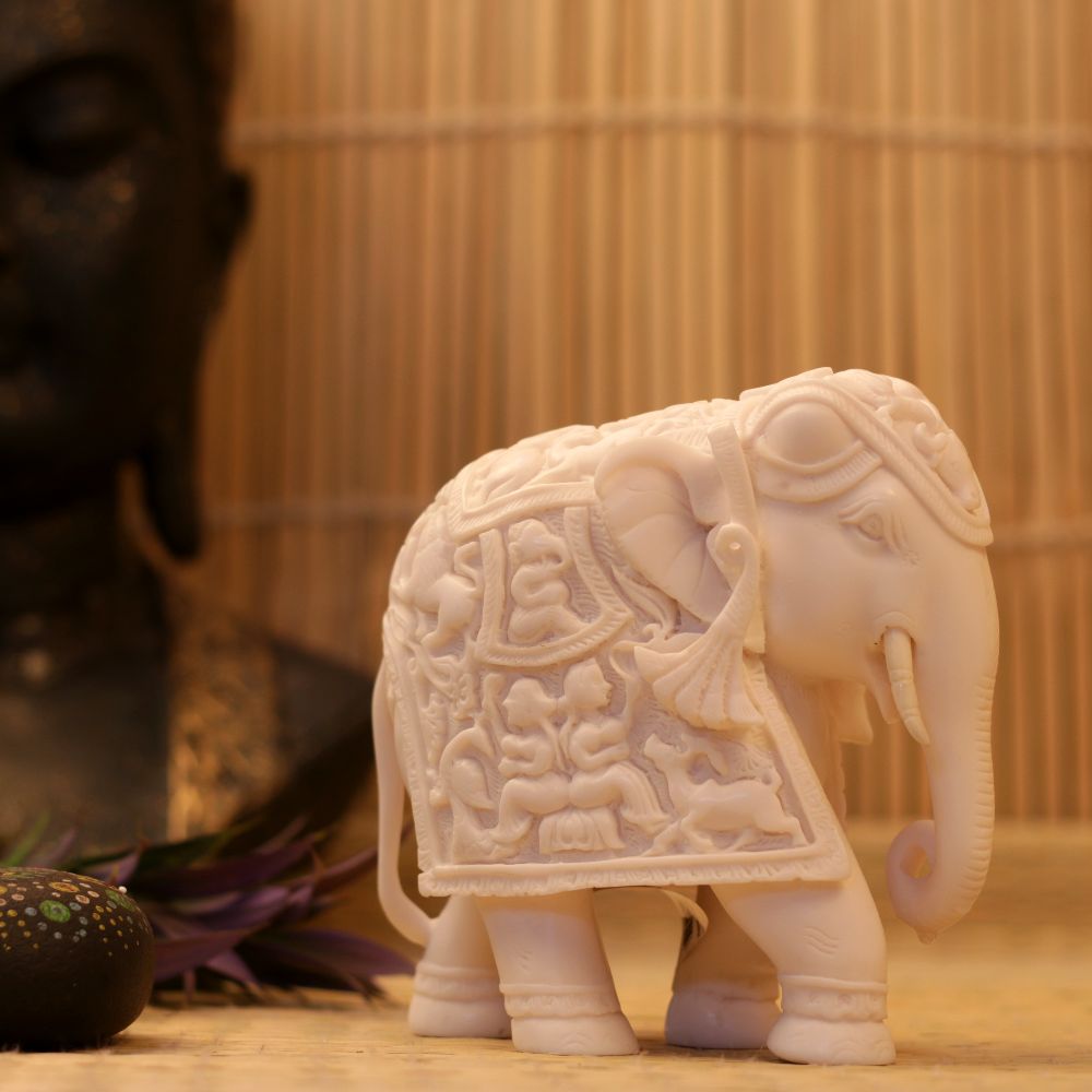 MARBLE ELEPHANT 22 ( 4.5 INCH )