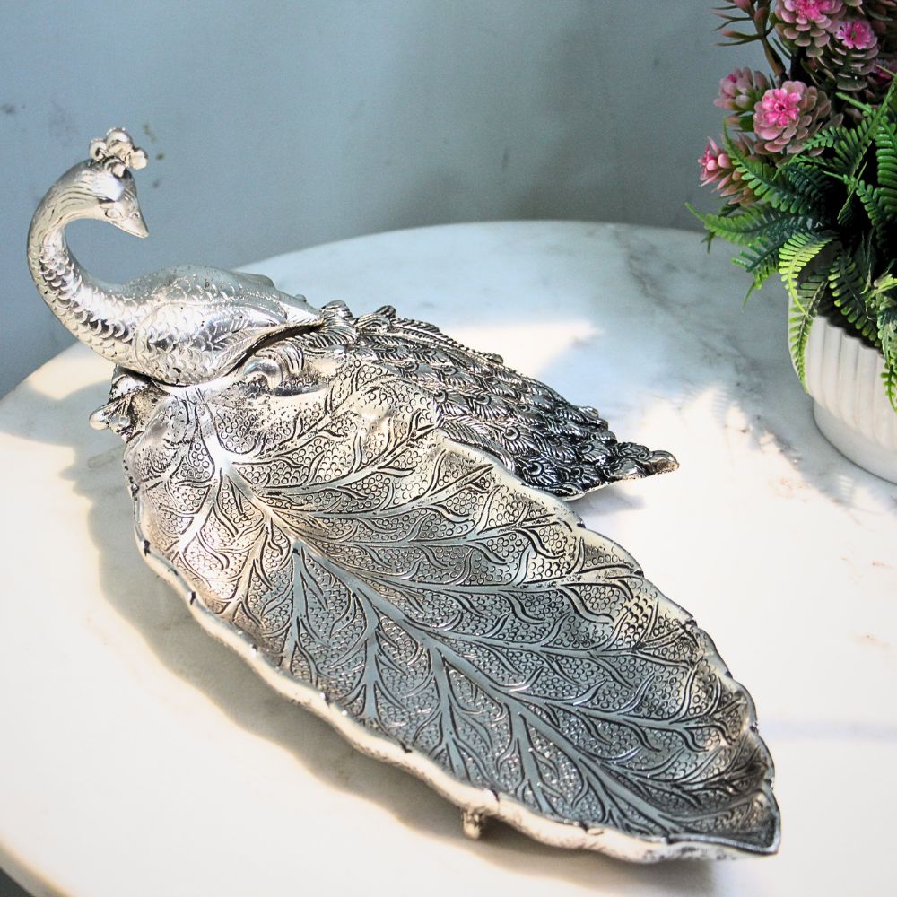 Metal Peacock Plate - 3