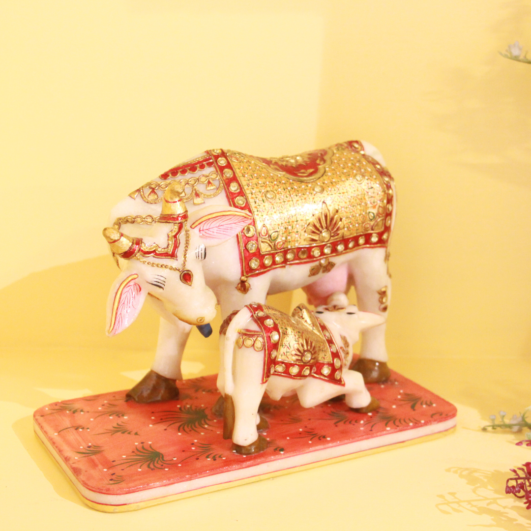 Marbal Cow With Baby - 5