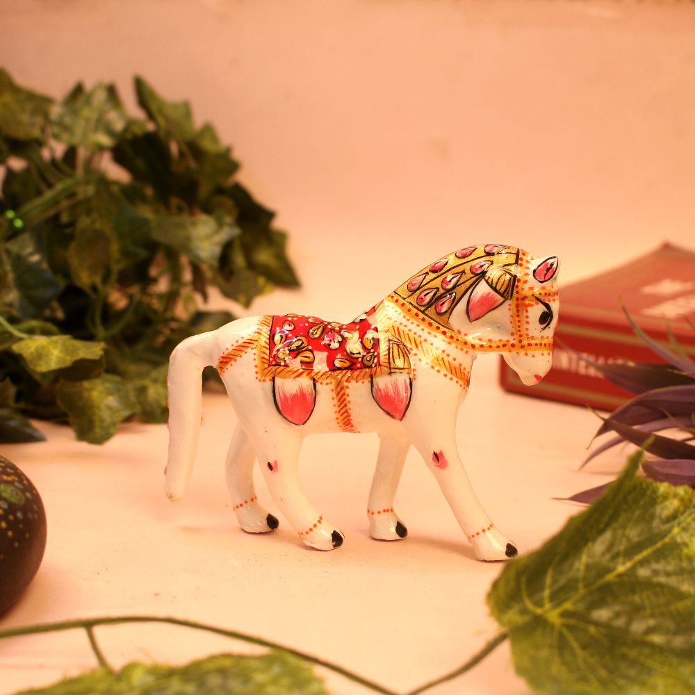 Metal Small Printed Horse 4 Inch - 3