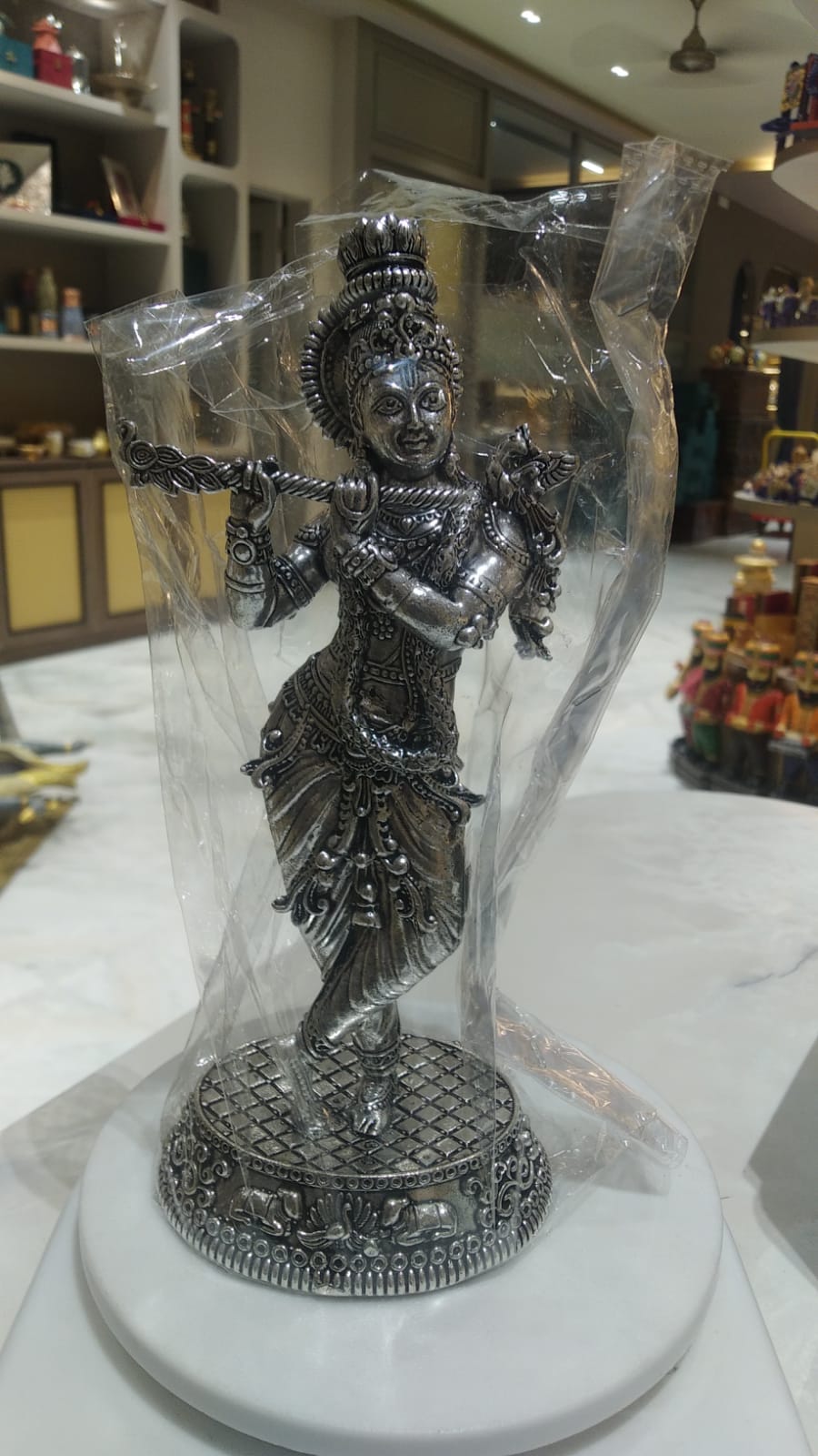 Brass Standing Krishna Statue