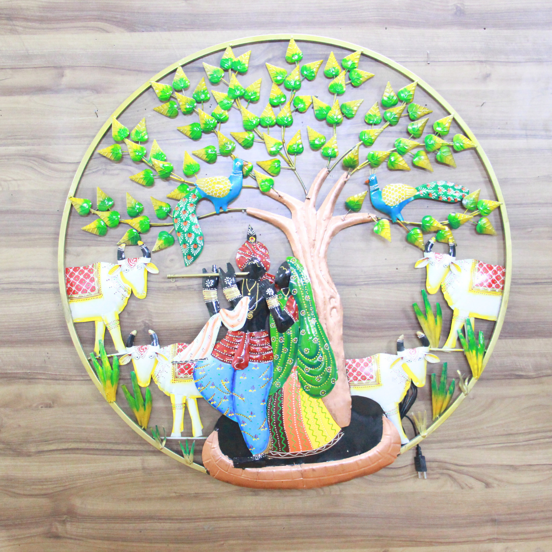 Round Krishna With Cow-1538