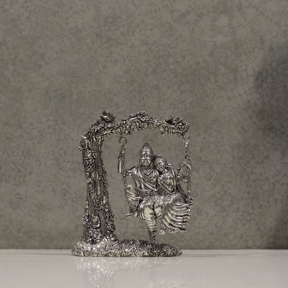 Brass Radha Krishna Jhula Big - 3
