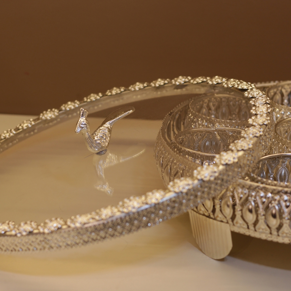 Silver Jali 8 Bowl Box - 5