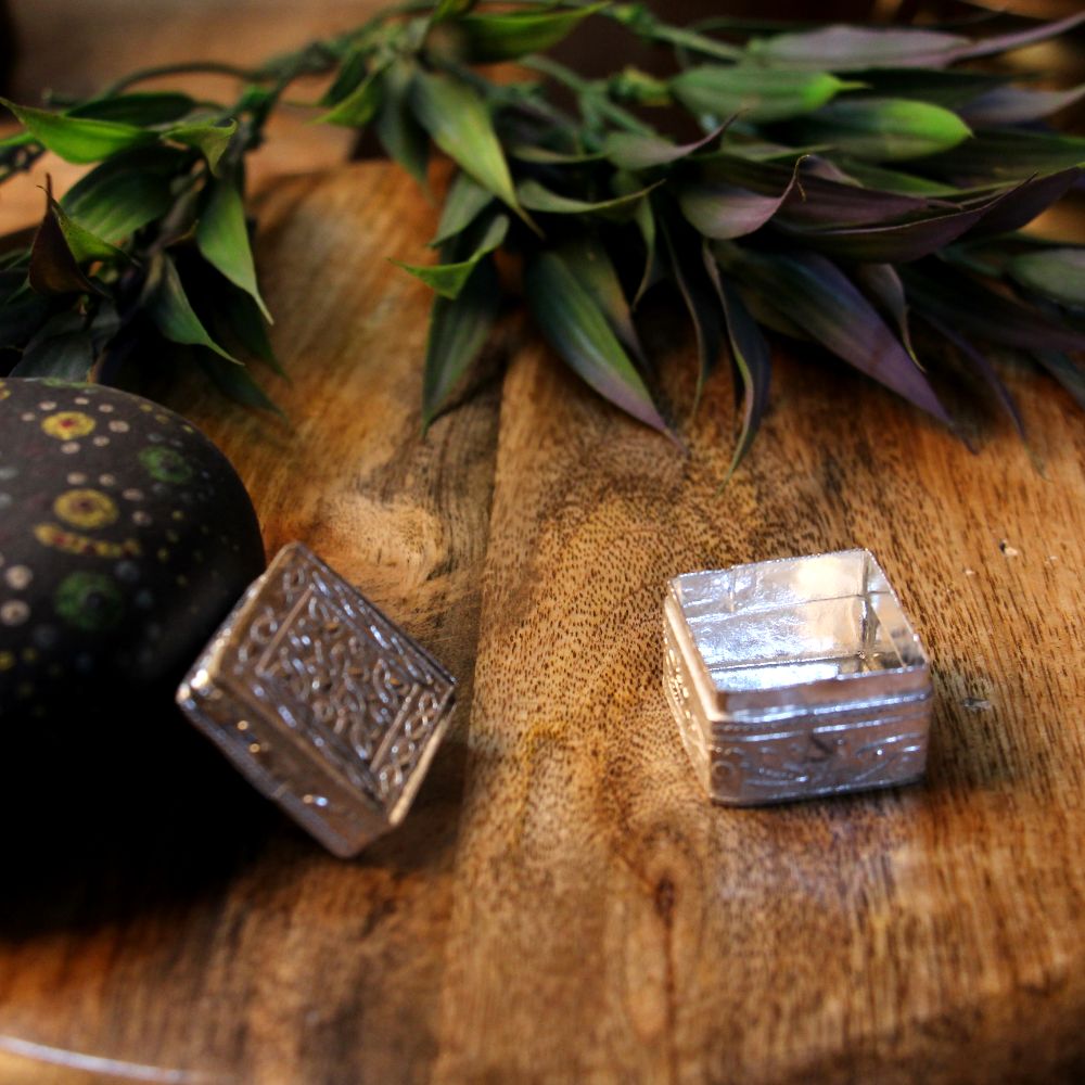 Silver Sindoor Box Square