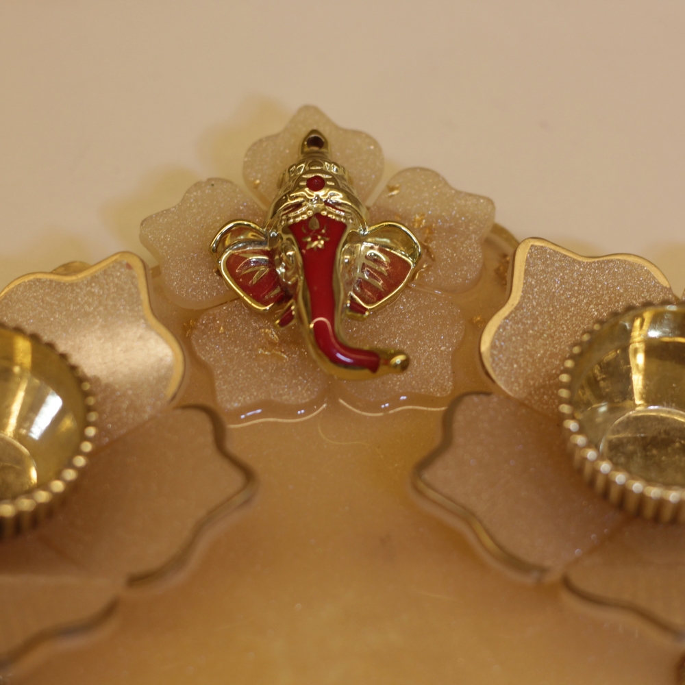 Resin Ganesh Pooja Plate - 4