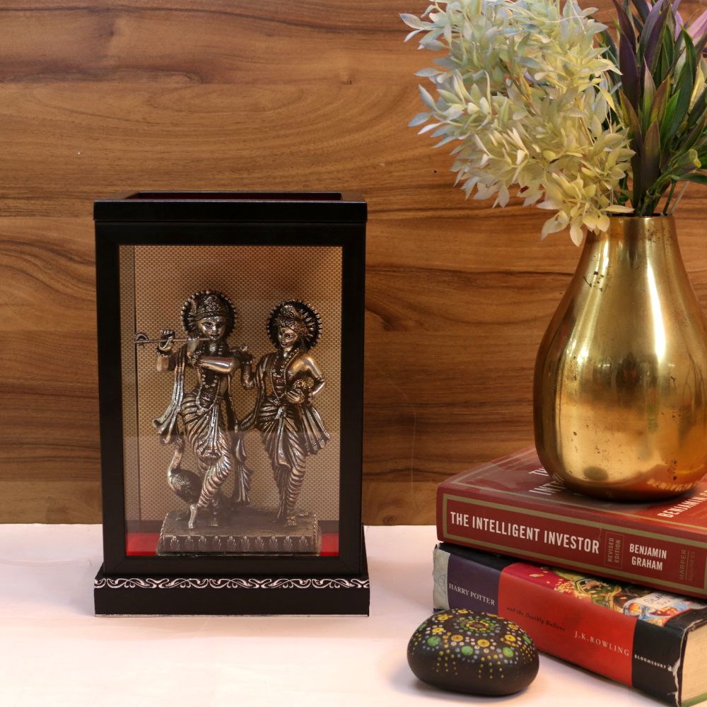 METAL RADHA KRISHAN 10X7 FRAME BOX