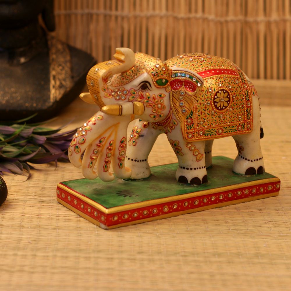MARBLE FIVE TRUNK ELEPHANT'
