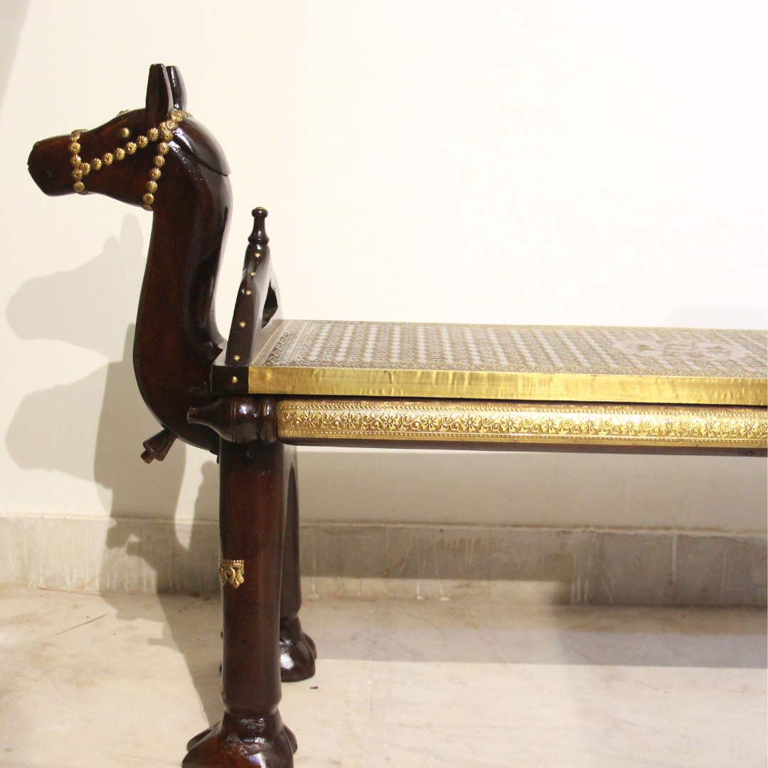 Brass Camel Bench Big