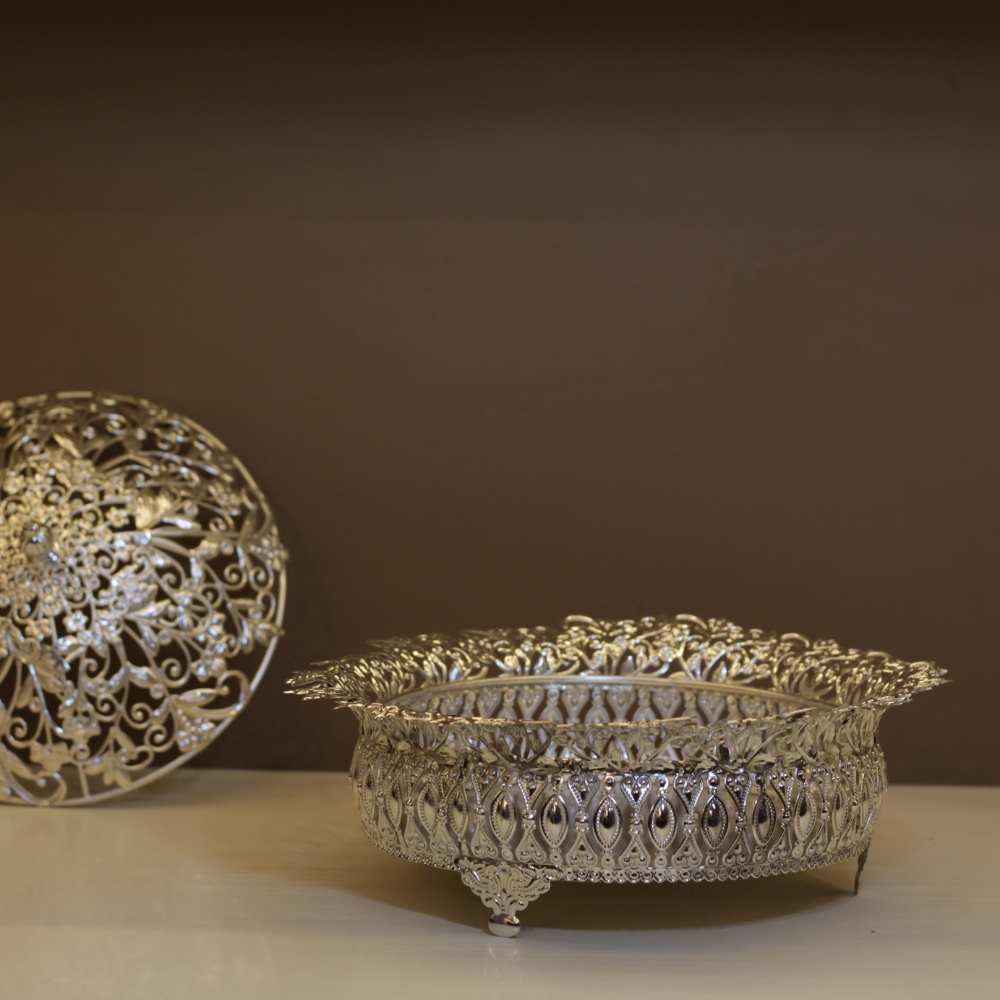 Silver Jali Basket - 5