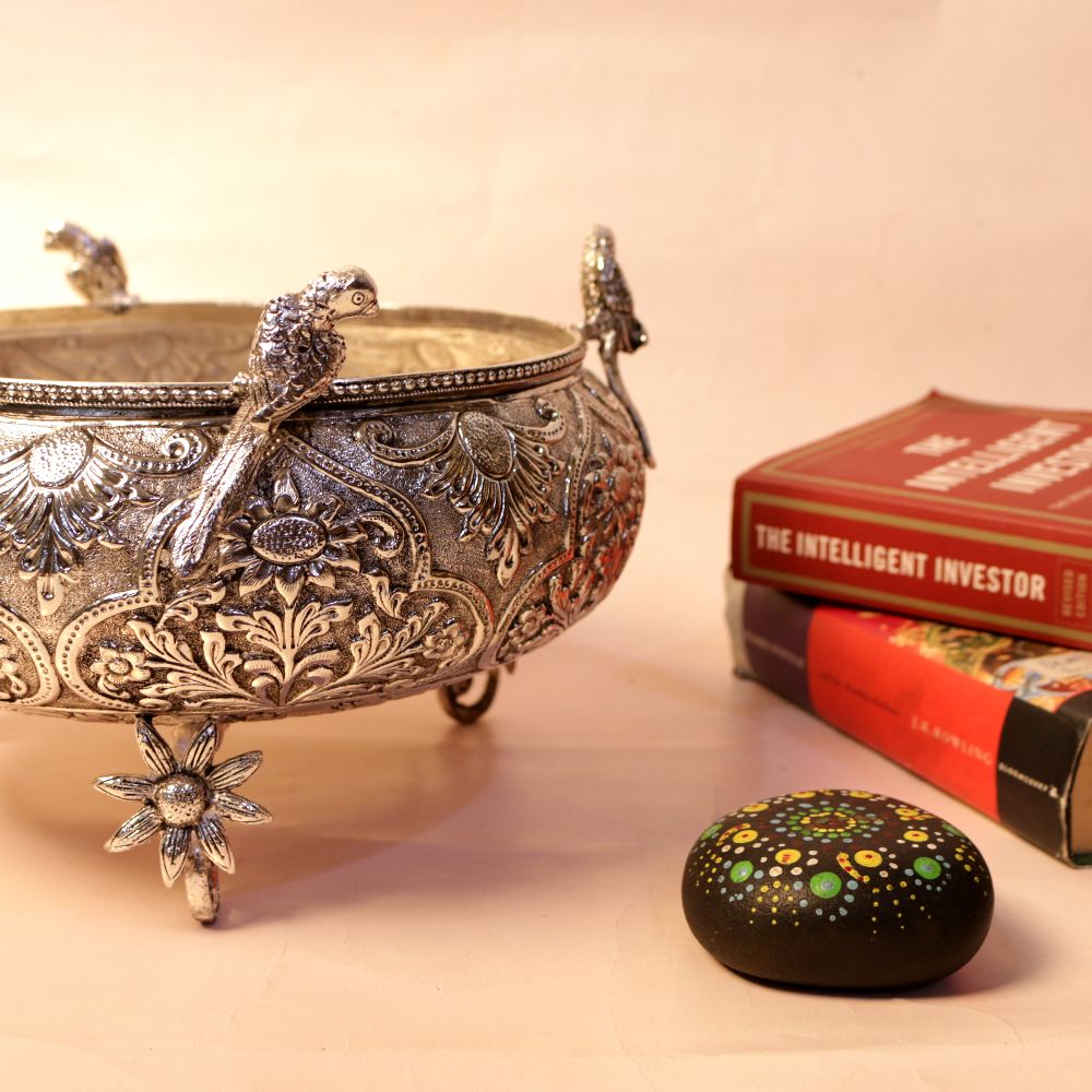 SILVER PLATED CHITAI BOX PARROT - 3