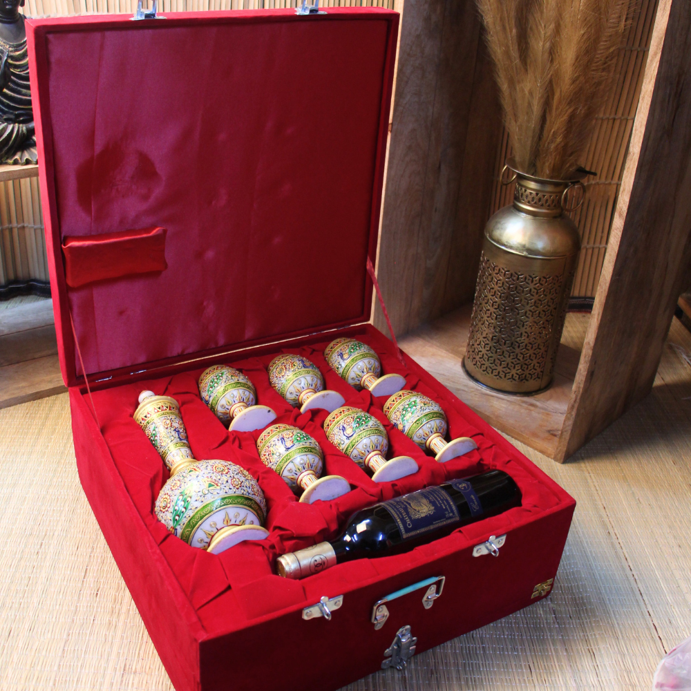 Marble Wine/Jaam Set