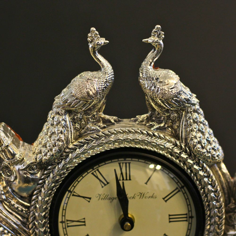 Krishna Two Peacock Wall Clock - 4