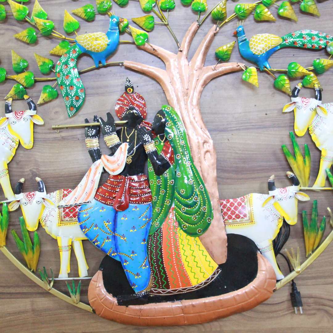 Round Krishna With Cow-1538