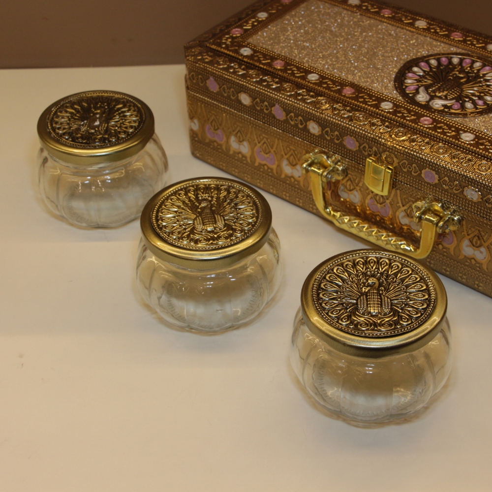 3 Jar D/f Box Hexa Golden Mina - 3
