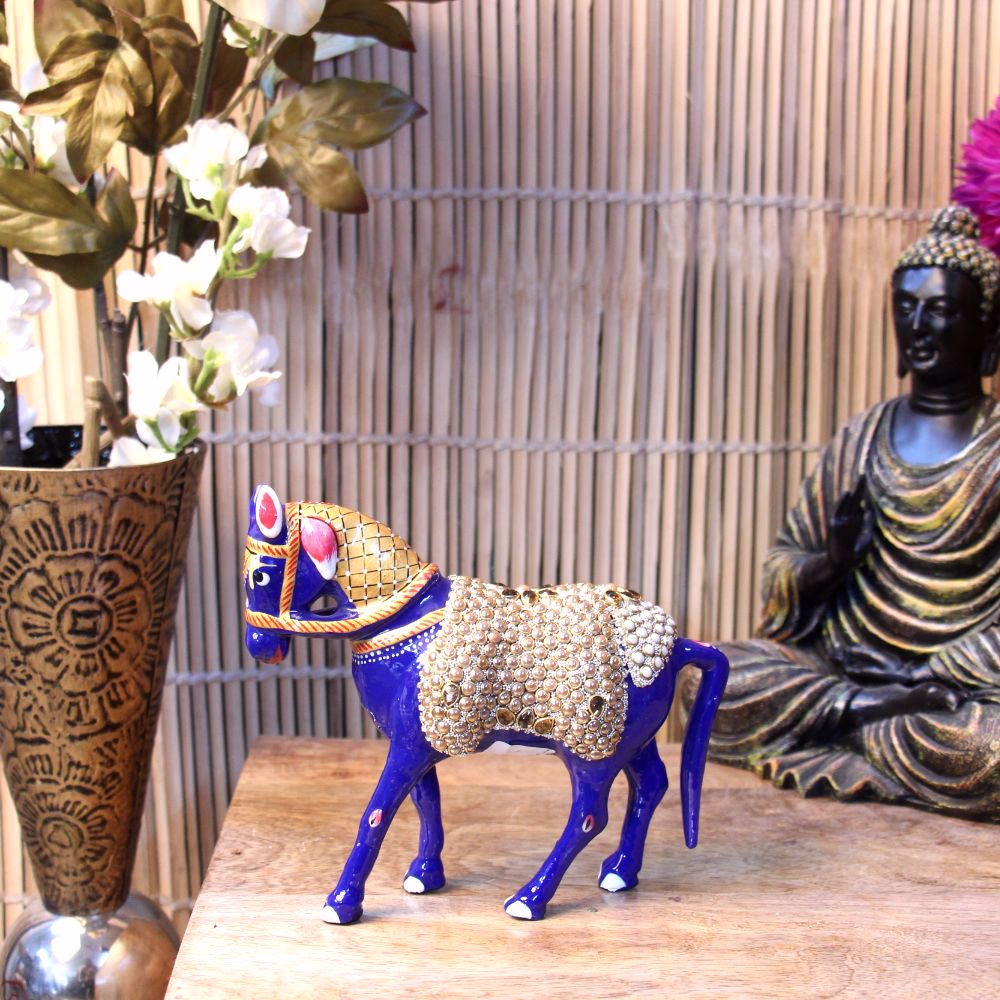 Metal Stone Horse 8'' - 3