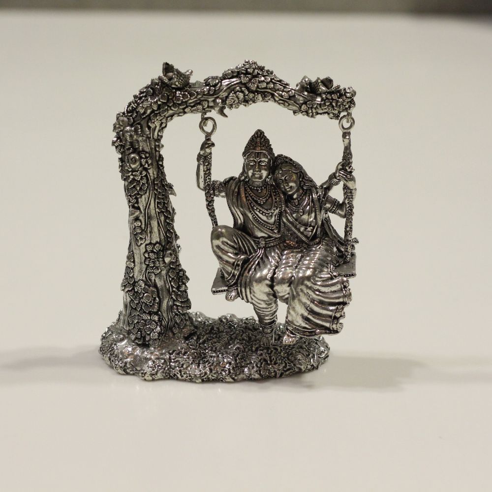 Brass Radha Krishna Jhula Big - 6