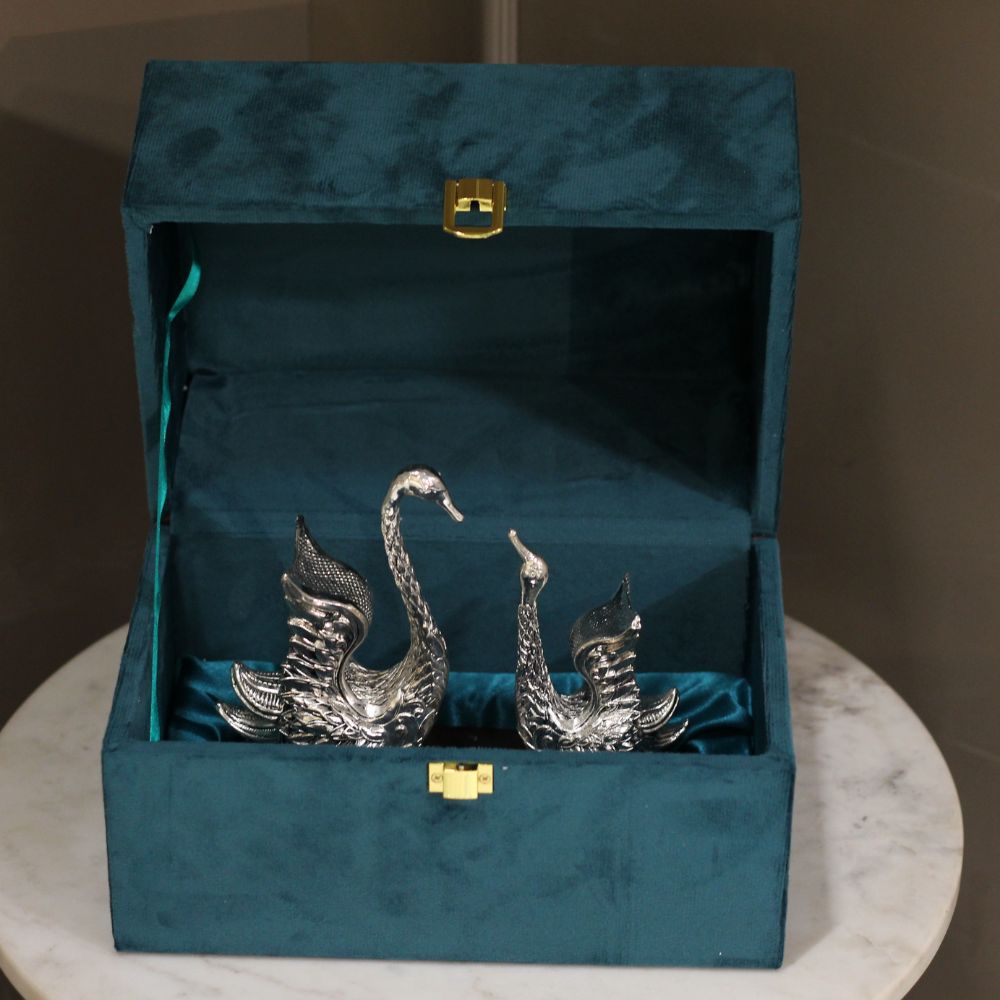 Swaan Pair Clad With Silver W/box - 6