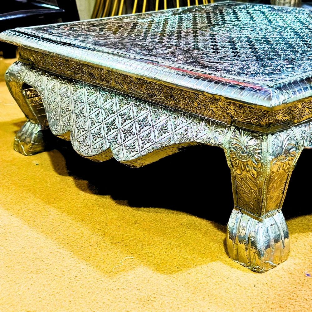 18X18 Silver Jhalar Chowki - 6