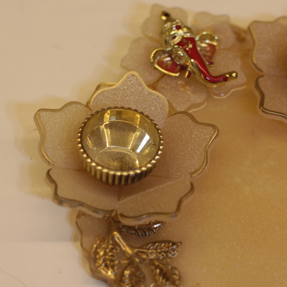 Resin Ganesh Pooja Plate - 3