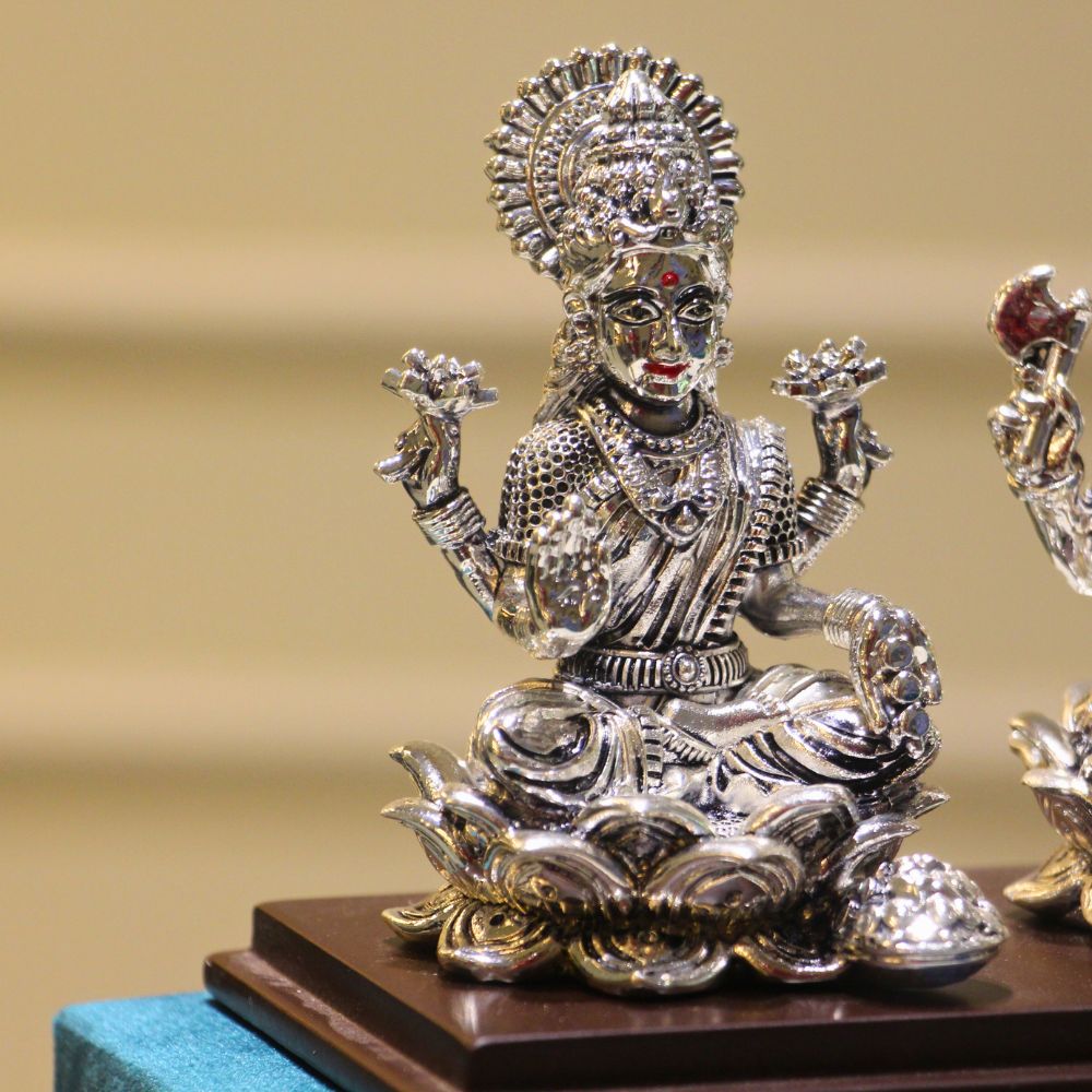Laxmi Ganesh Saraswati Silver W/b - 4