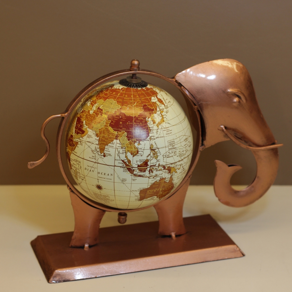 NTD196 Iron Elephant Globe Copper - 3