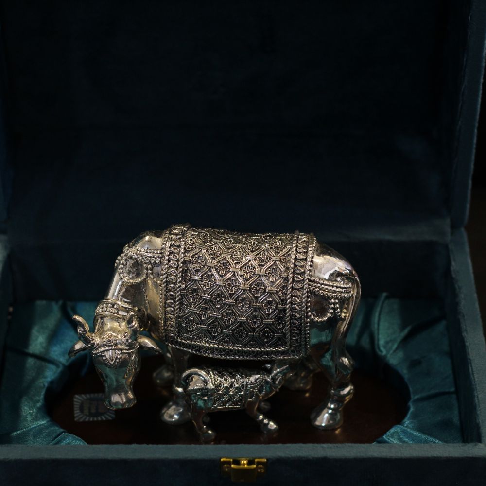 Cow Clad With Silver W/box - 7