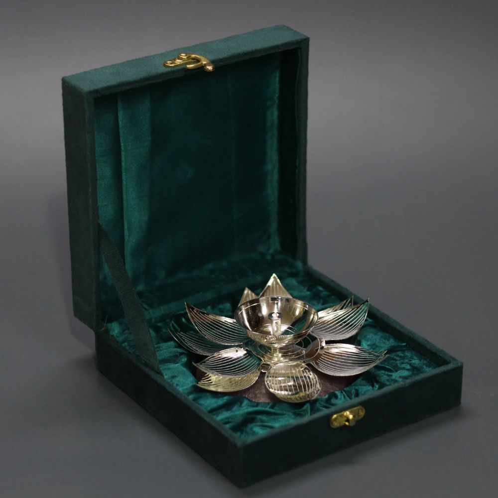 Resin Kamal Diya W/box - 6