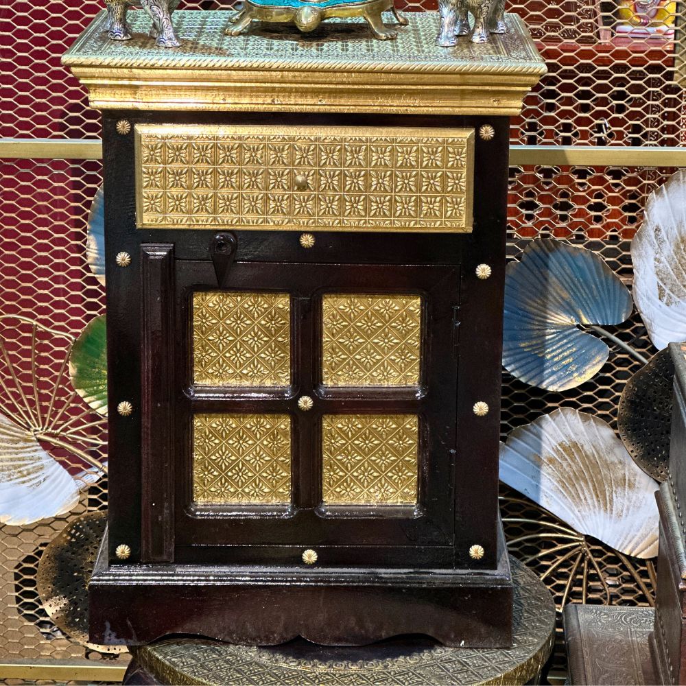 Brass Bed Side Almari 18x12x24