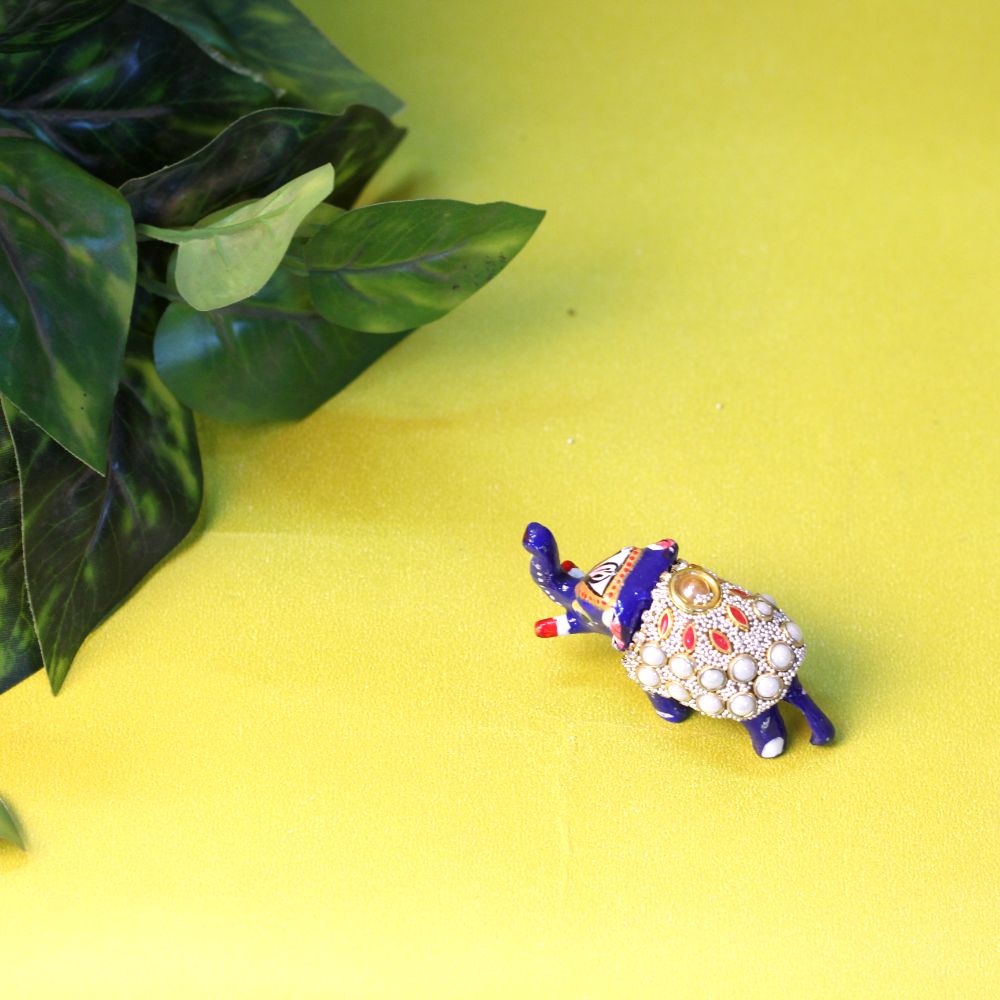 Metal Stone Elephant 1 inch - 4