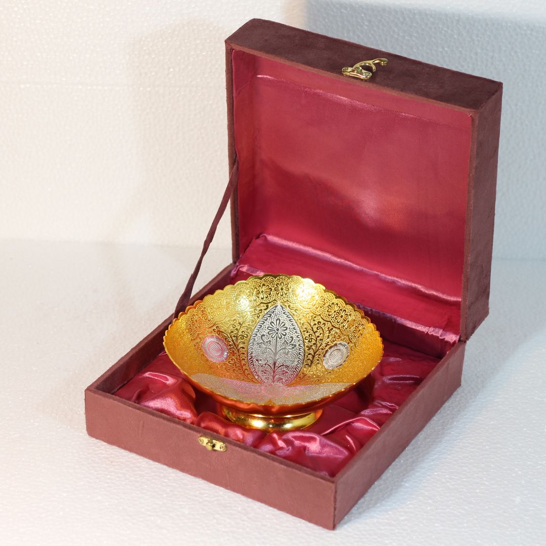 Brass Bowl Golden W/b