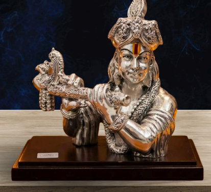 Half Krishna With Flute