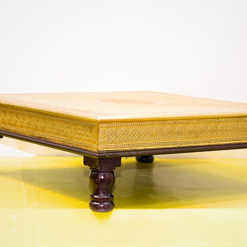 18X18 Brass Chowki - 3