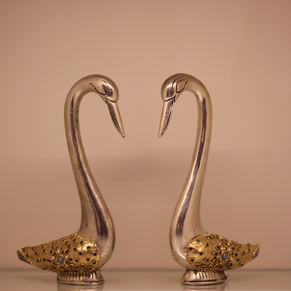 Sarus Bird Pair Golden Work