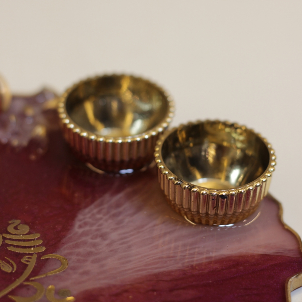 Resin flower Pooja Plate - 3