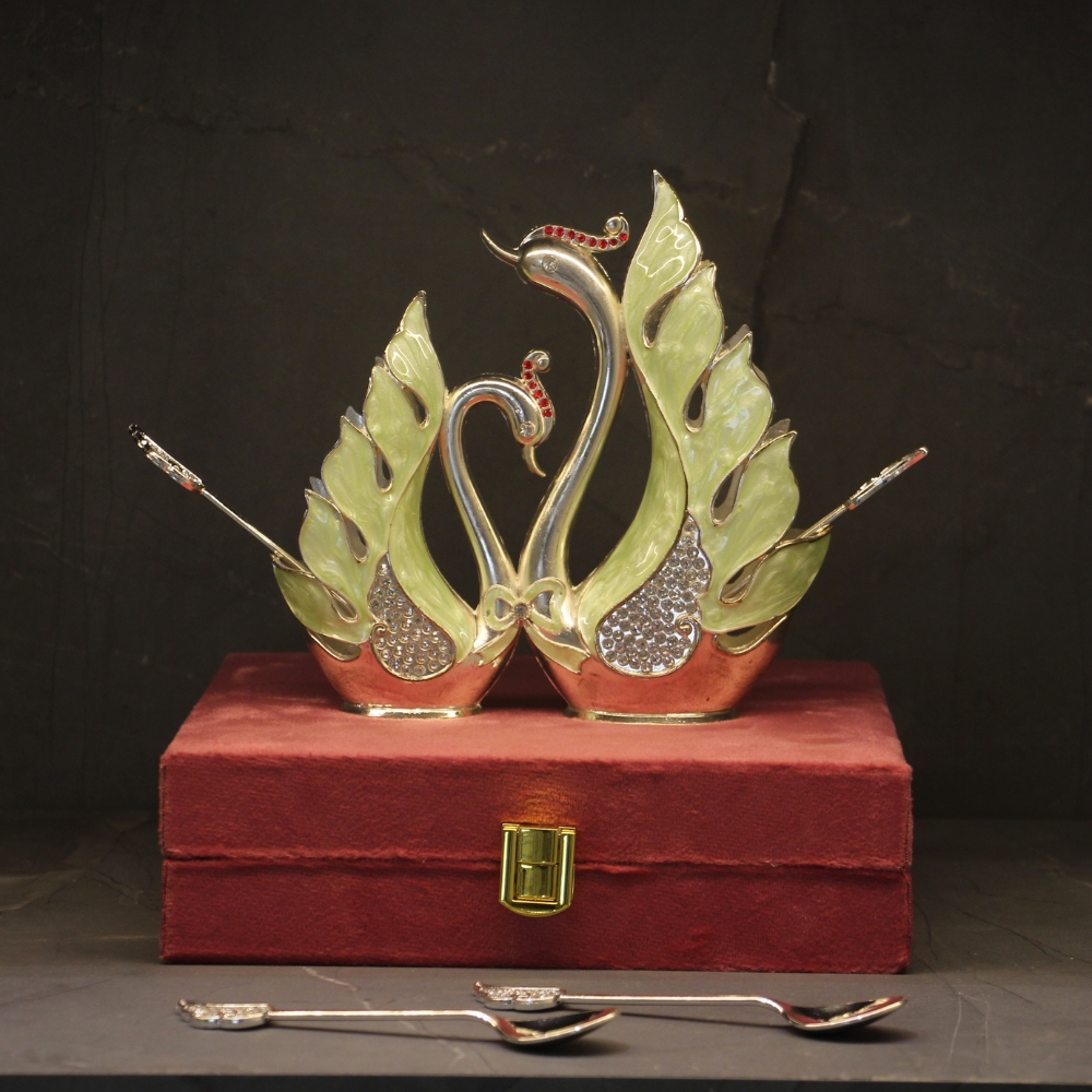 German Silver Duck Spoon W/b