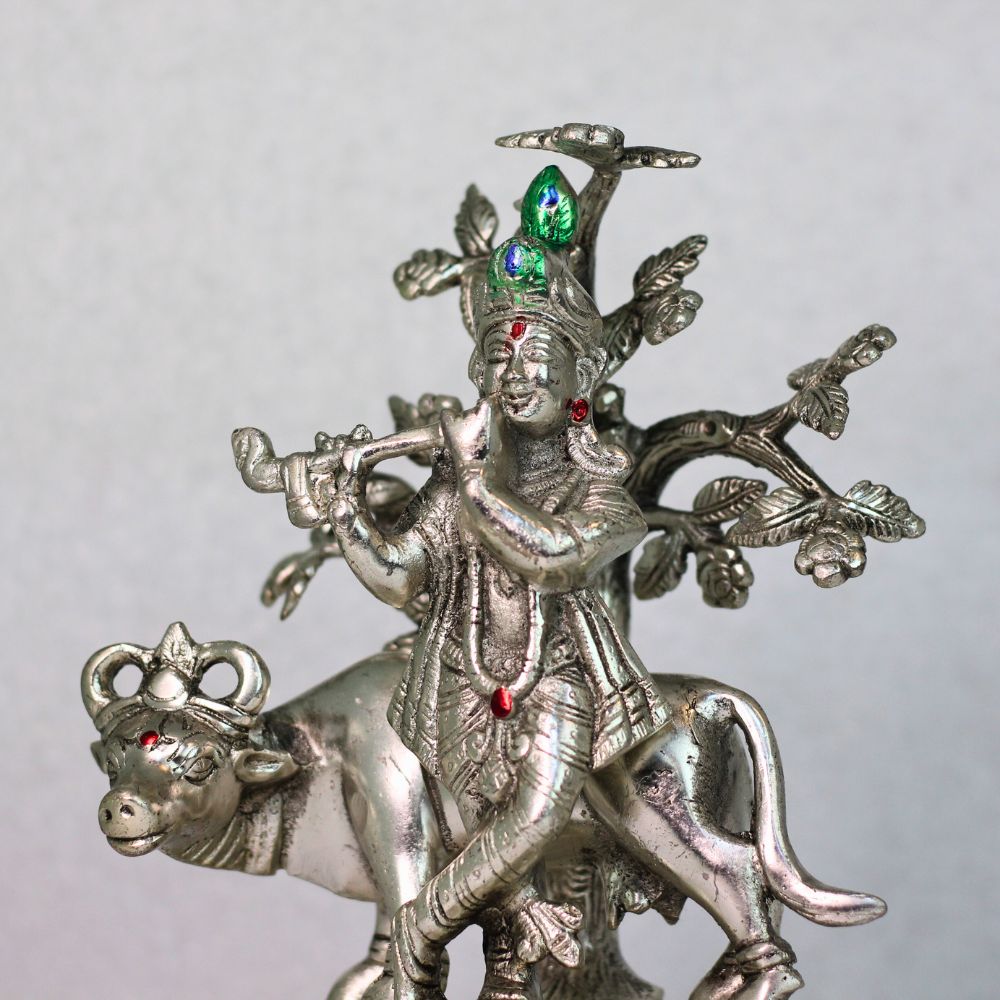 Metal Krishna Cow - 3