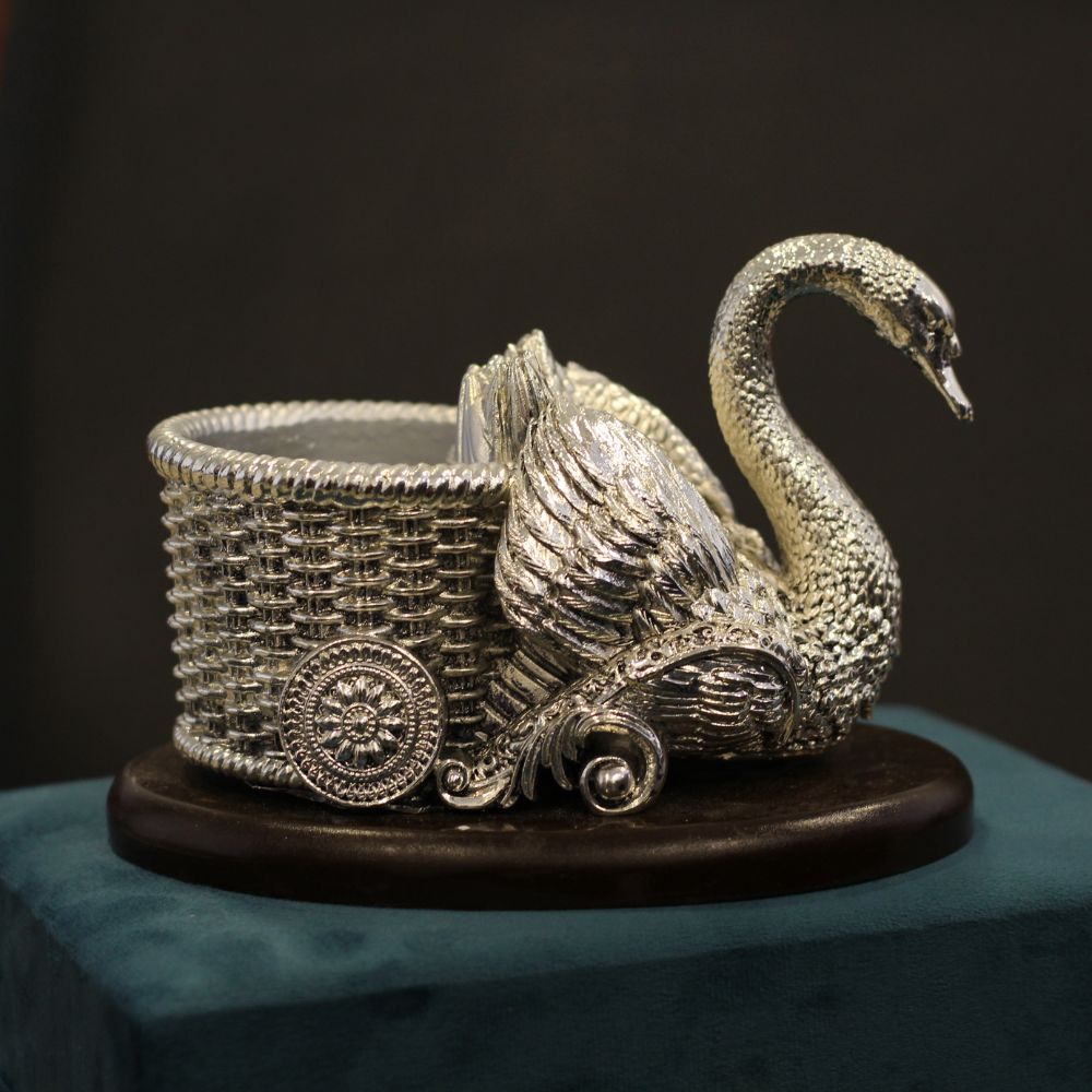 Duck Bowl Clad With SIlver W/box - 3