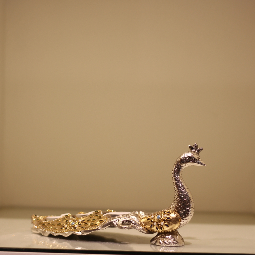 Peacock Candle Single Golden WORK - 6