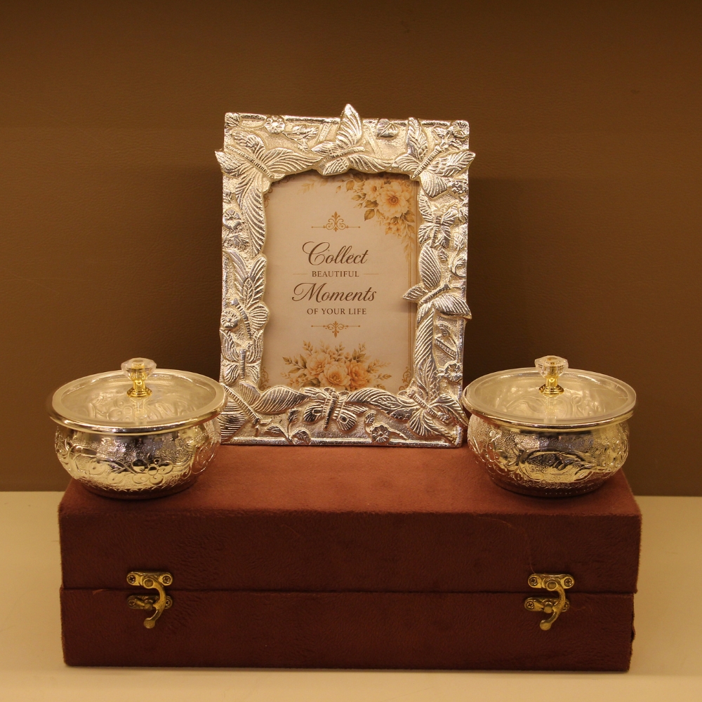 Photo Frame With 2 Bowl W/b