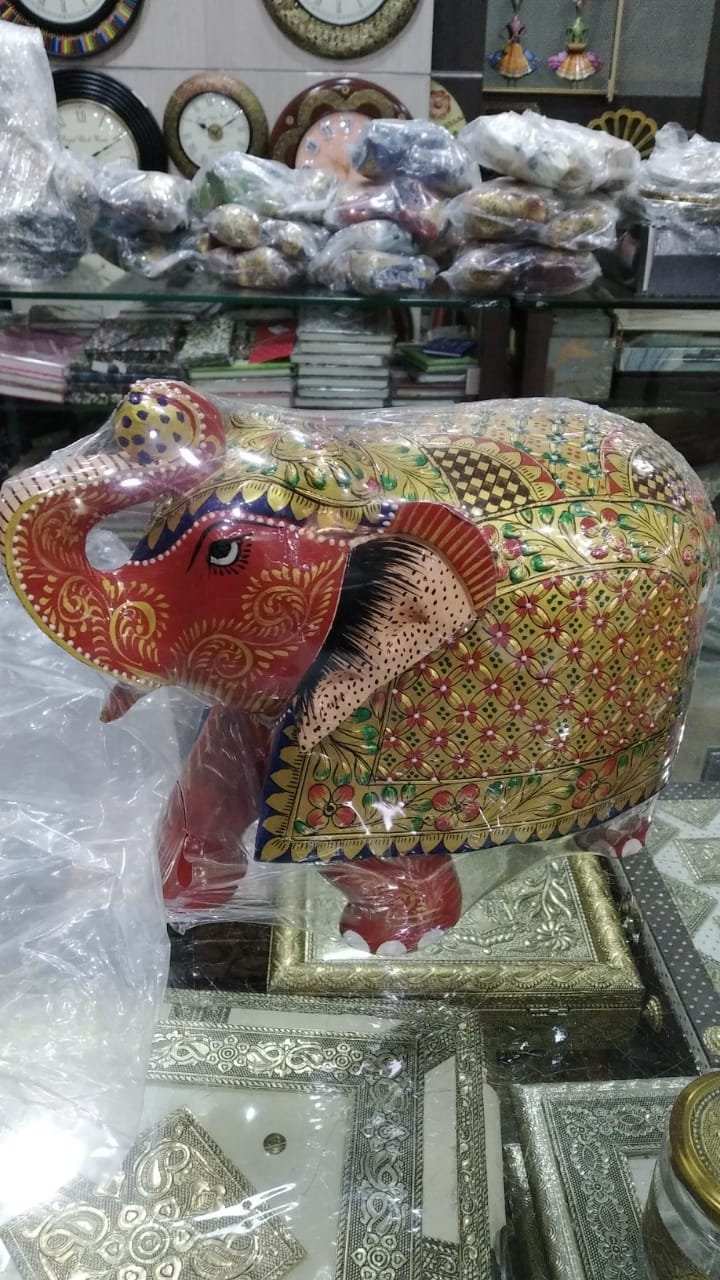 Golden Painted Elephant 8''
